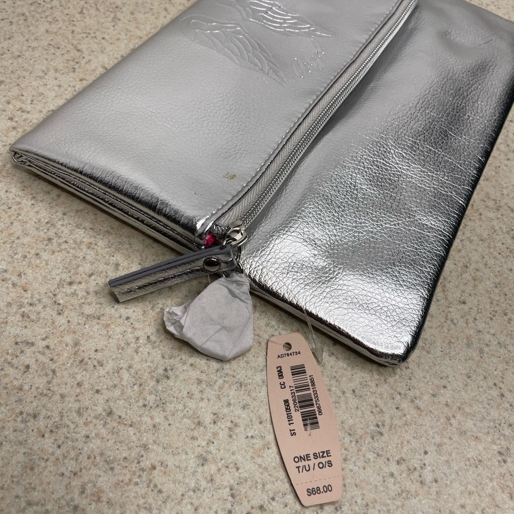 NEW Victoria's Secret Anniversary Silver Fold Over Angel Clutch Bag - Picture 5 of 7